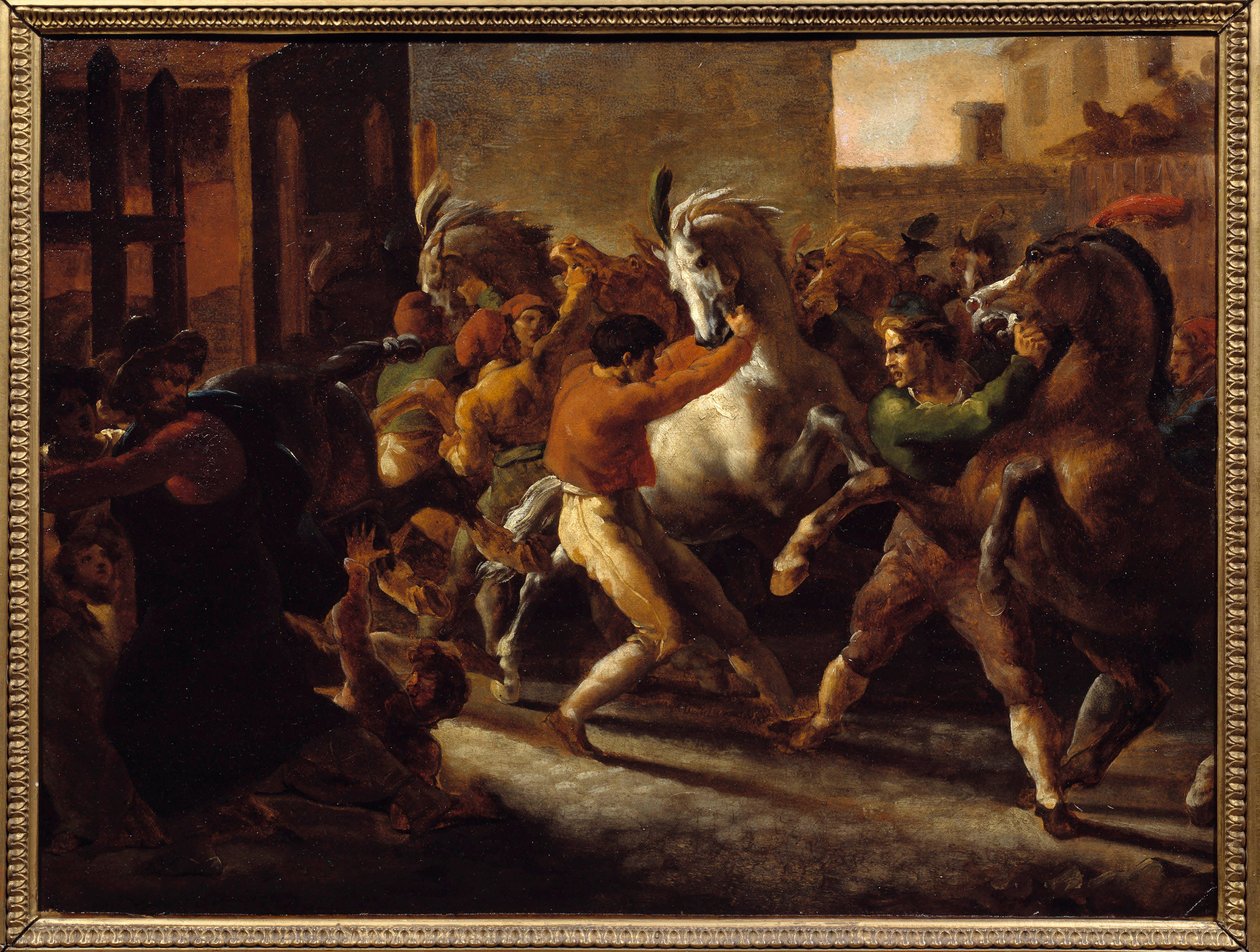 Volný dostih v Římě. Obraz Theodora Gericaulta (1791-1824) od Theodore Gericault