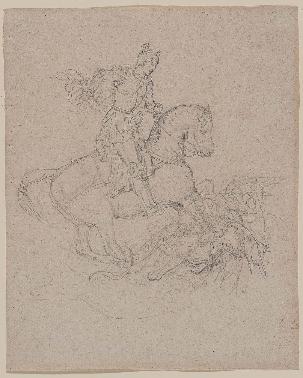 Géricault - Svatý Jiří a drak, 1816-17 od Theodore Gericault