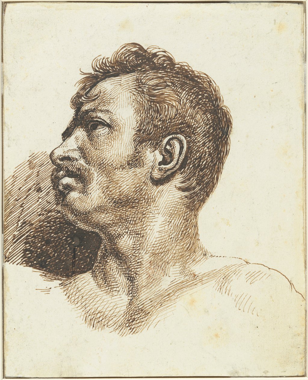 Hlava muže [přední strana] od Theodore Gericault