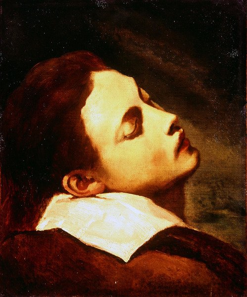 Hlava mrtvého mladého muže (olej na plátně) od Theodore Gericault