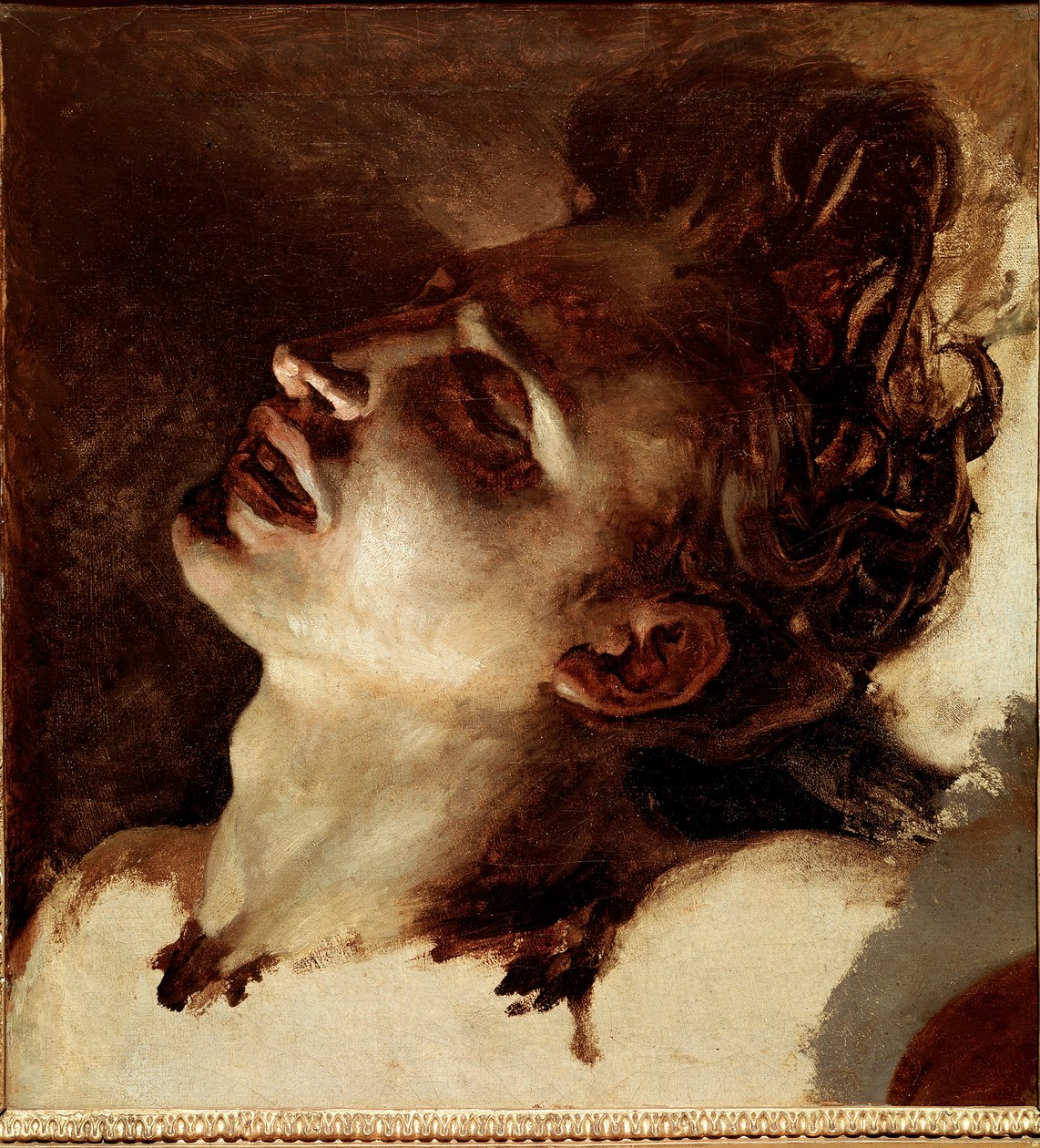 Hlava mrtvého mladíka Obraz Jean Louis Theodore Gericault (1791-1824) 19. století Slunce. 31x33 cm Rouen, Musee des Beaux Arts od Theodore Gericault