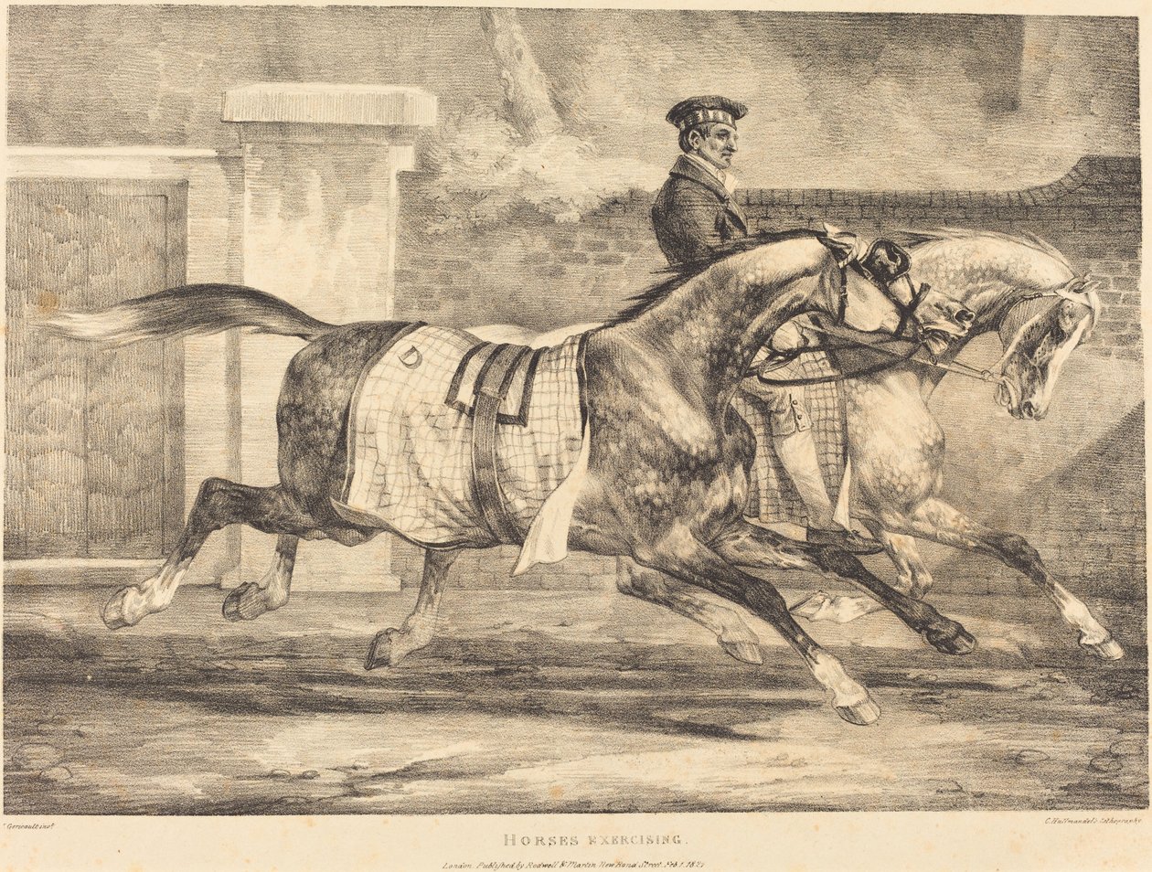 Cvičení koní od Theodore Gericault
