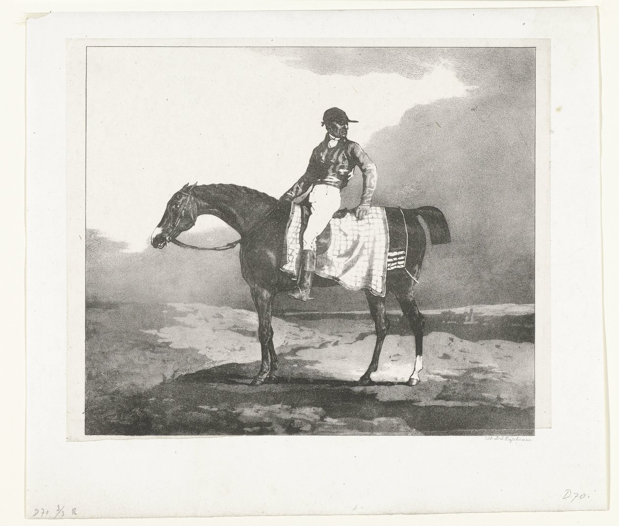 Žokej na anglickém plnokrevném koni od Theodore Gericault