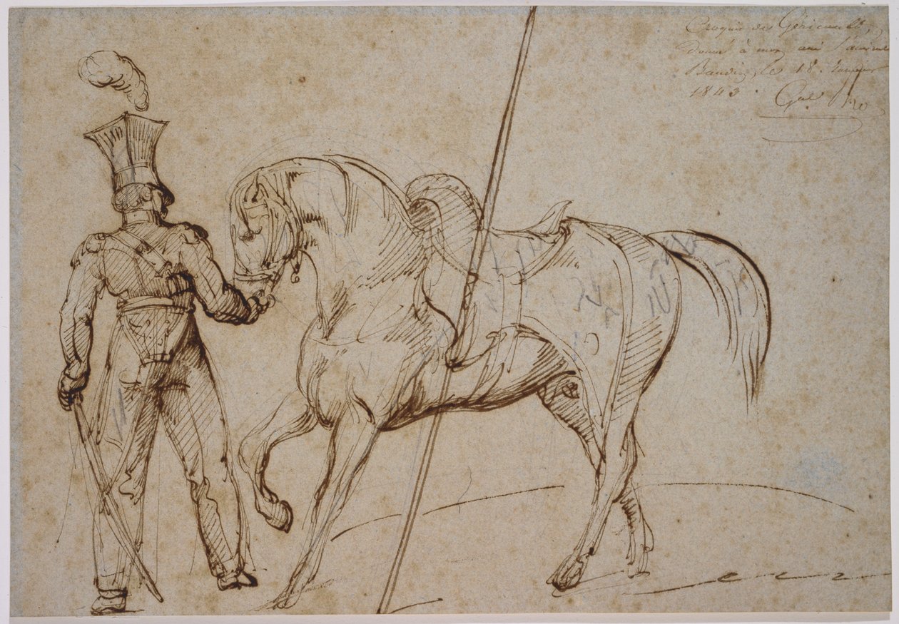 Kopí a kůň od Theodore Gericault