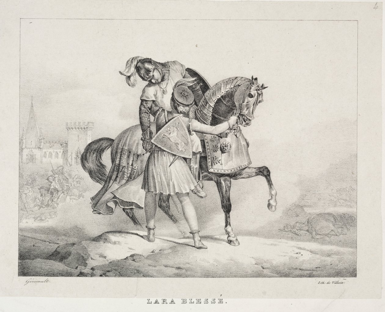 Lara zraněná od Theodore Gericault