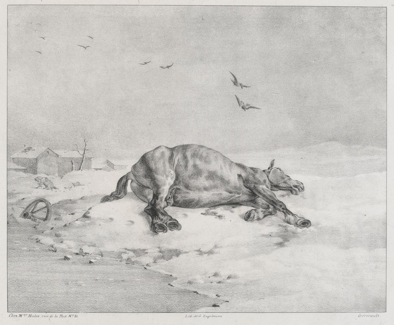 Mrtvý kůň (The Dead Horse) od Theodore Gericault