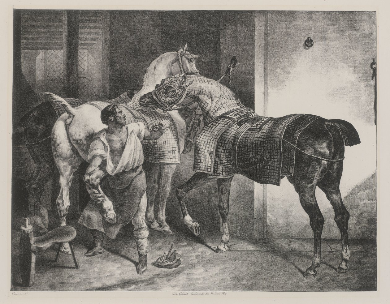 Anglický kovář (The English Farrier) od Theodore Gericault