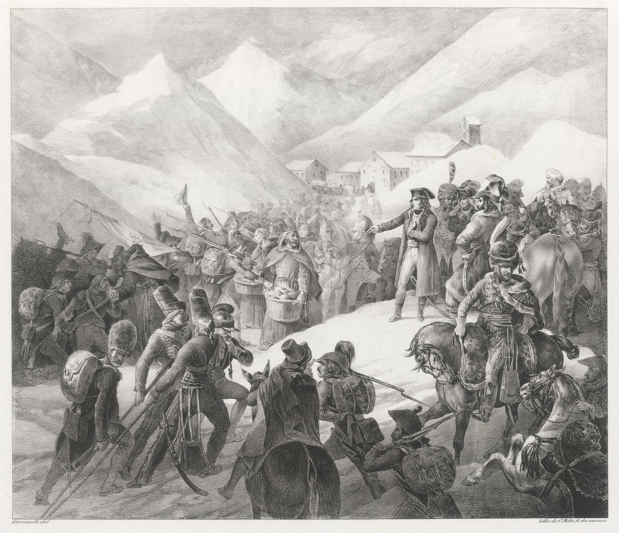 Přechod přes horu Saint-Bernard (Crossing of Mount Saint Bernard) od Theodore Gericault