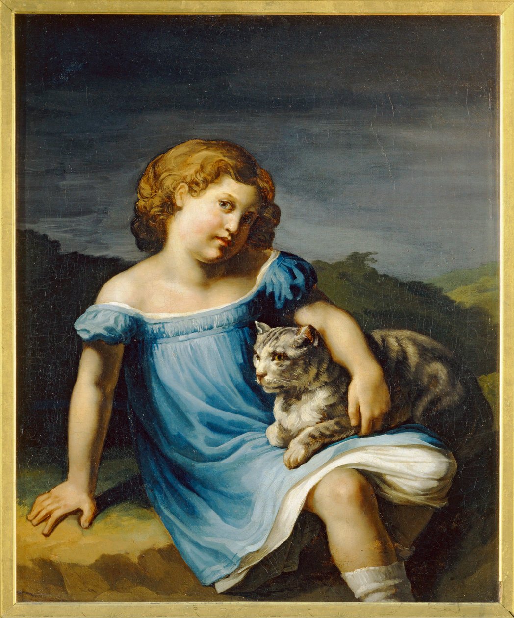 Louise Vernetová jako dítě. Louise Vernetová, dcera Horace Verneta a budoucí manželka francouzského malíře Paula Delaroche ... od Theodore Gericault