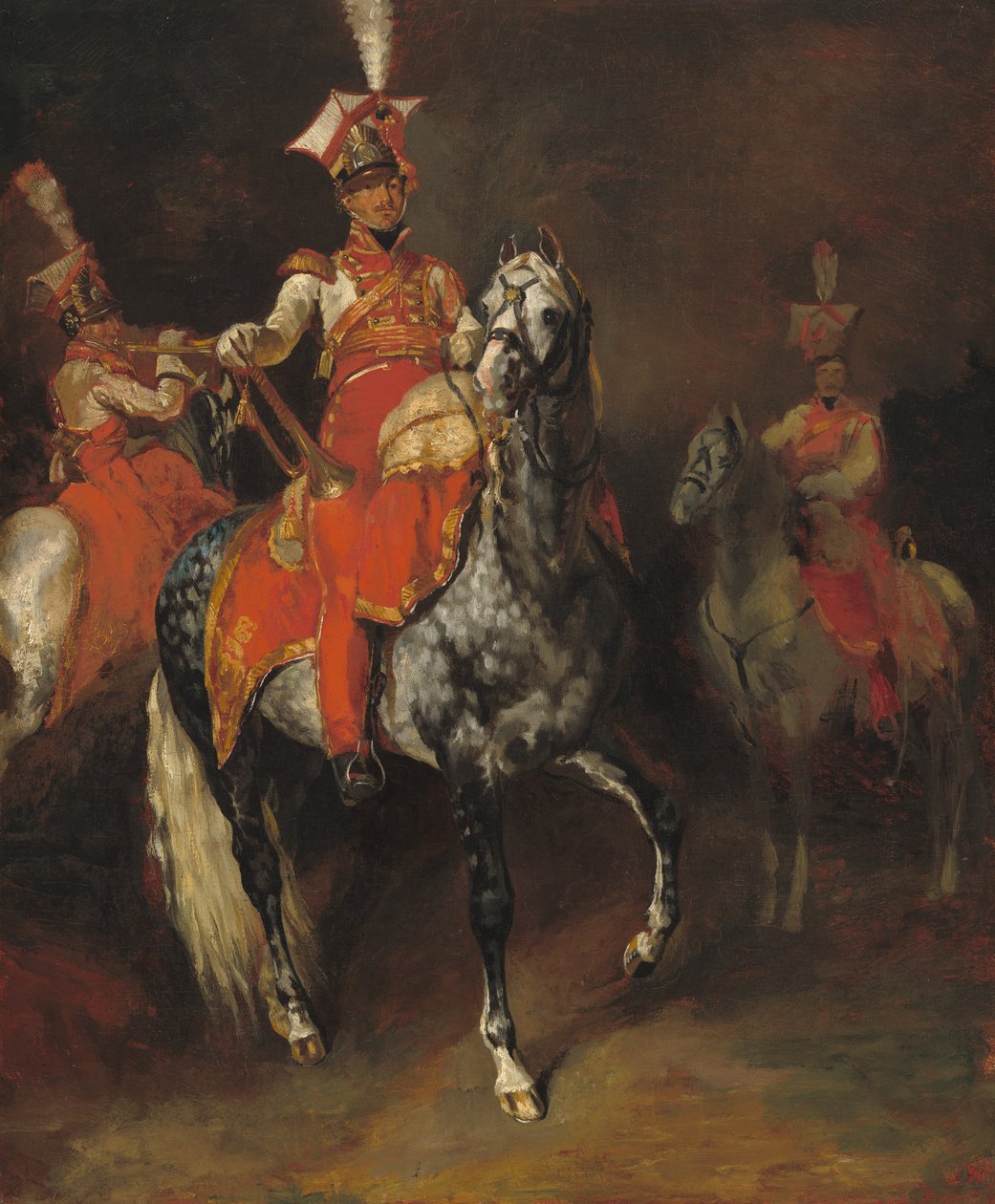 Jízdní trubači Napoleonovy císařské gardy od Theodore Gericault