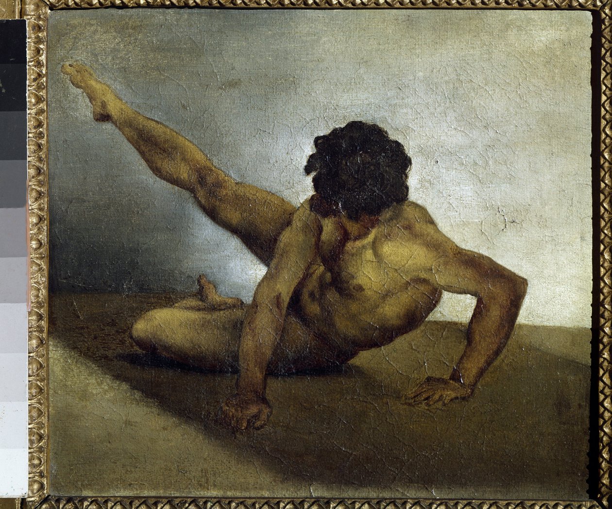 Nahý Muž Točí Na Zemi - Olej Na Plátně od Theodore Gericault