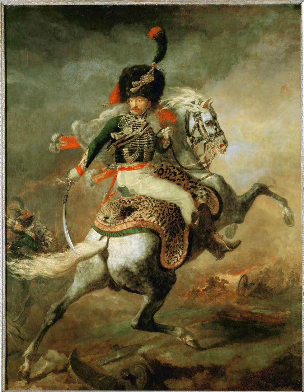 Důstojník císařské gardy na koni... od Theodore Gericault