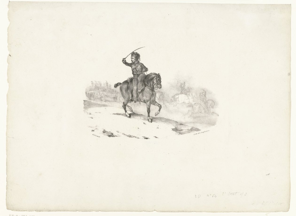 Důstojník dělostřelectva od Theodore Gericault