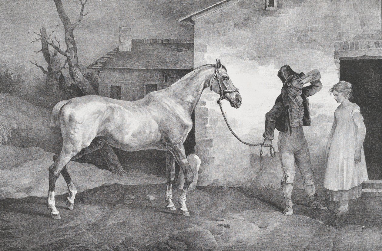 Starý kůň u dveří hostince, 1822. od Theodore Gericault