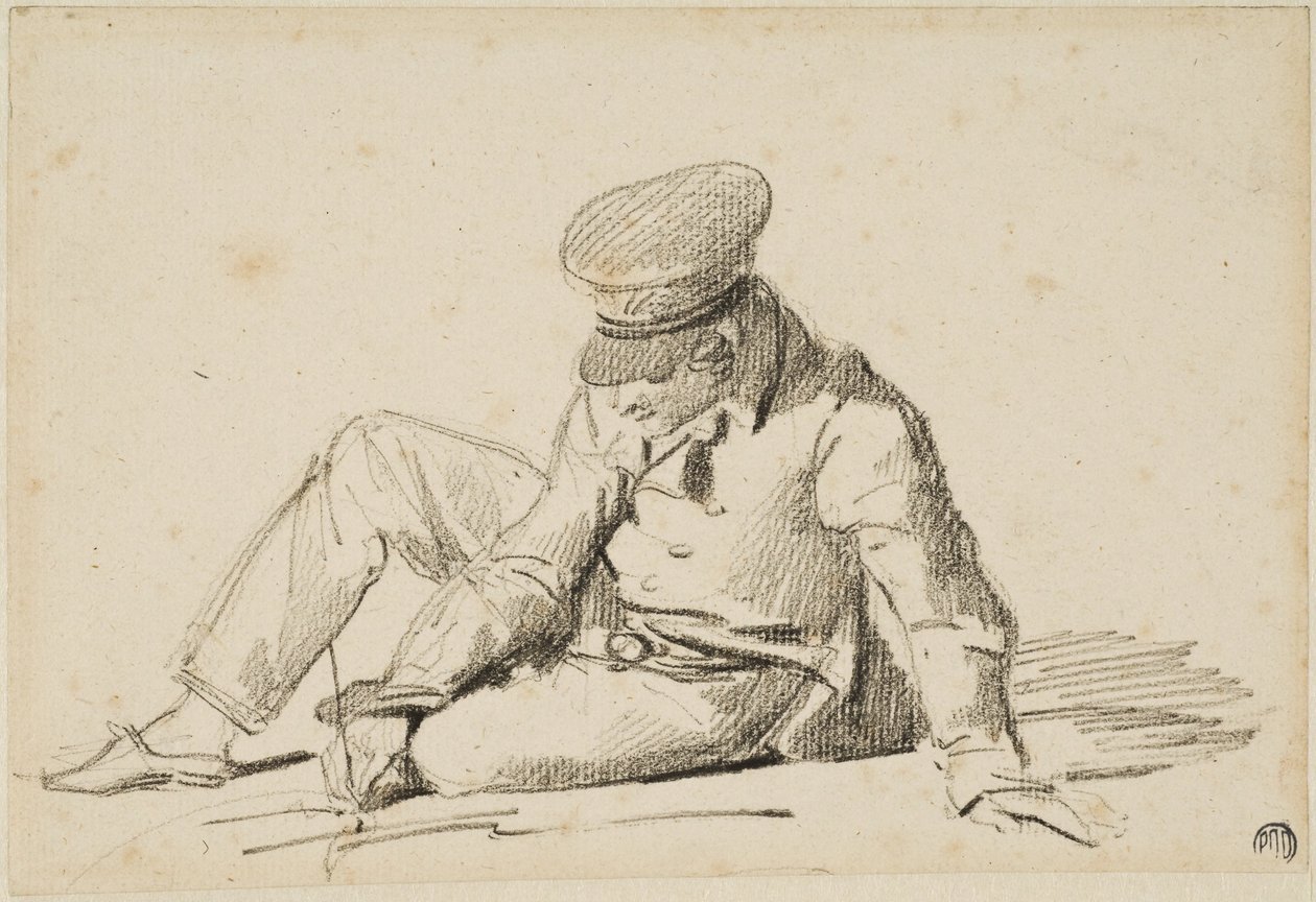 Chlapec, který kreslí na ulici od Theodore Gericault