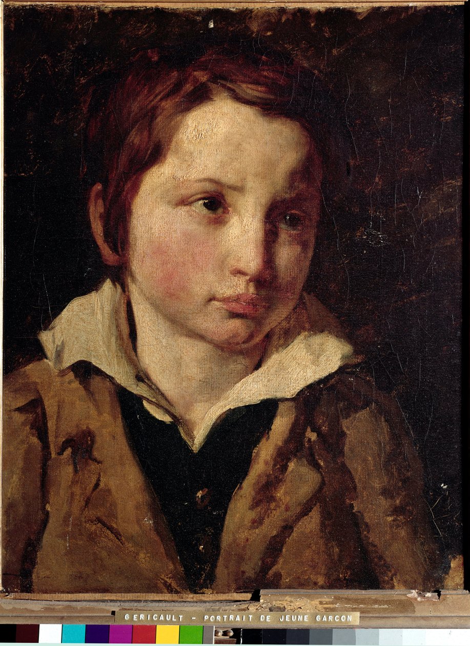 Portrét mladého chlapce, pravděpodobně Olivier Bro - olej na plátně od Theodore Gericault