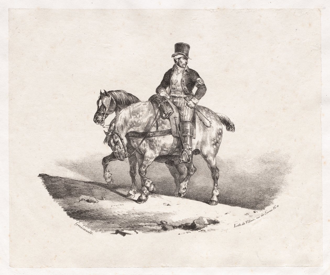 Pošťák aneb Dva zapřažení koně od Theodore Gericault