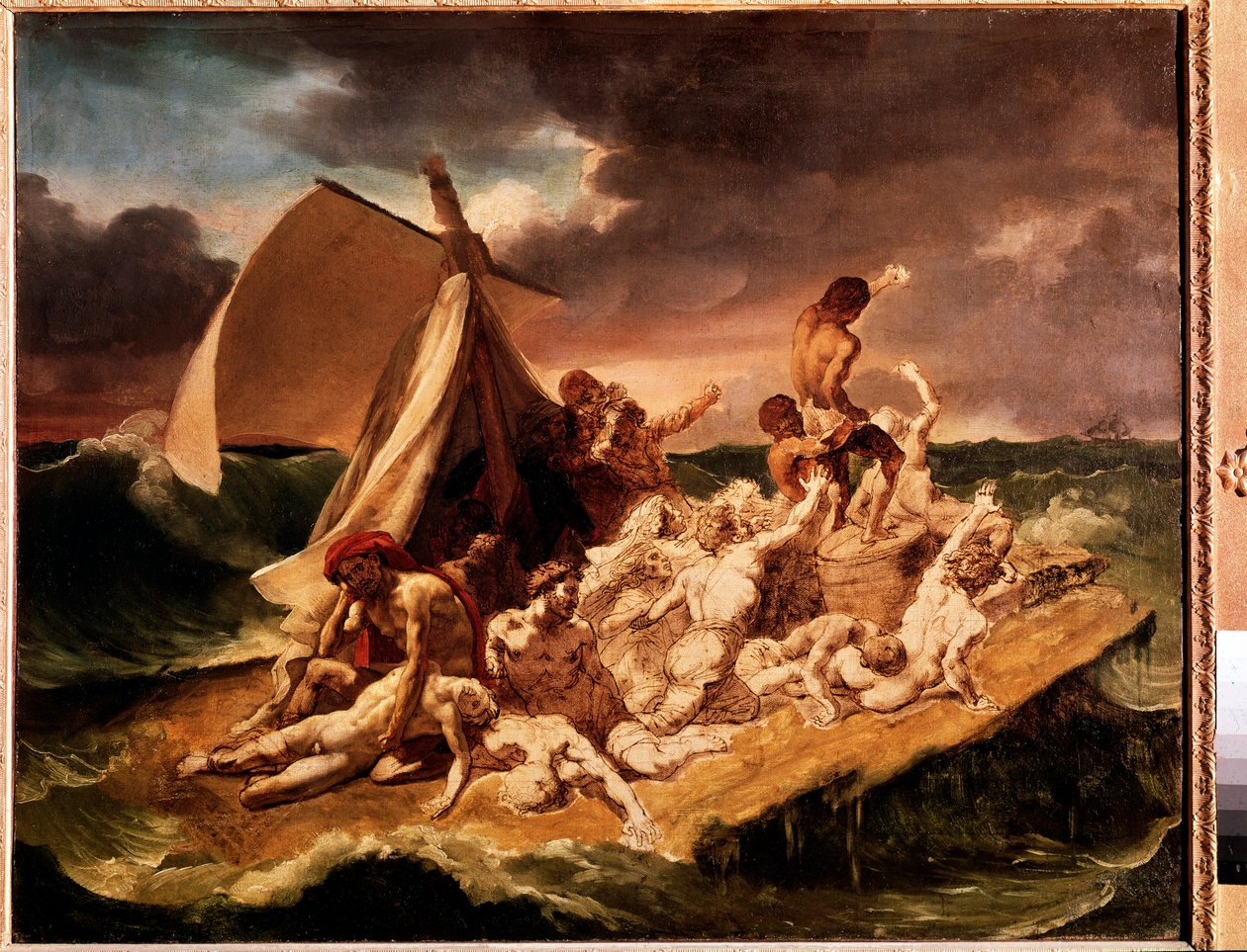Přípravná studie na vor Meduse (olej na plátně od Theodore Gericault