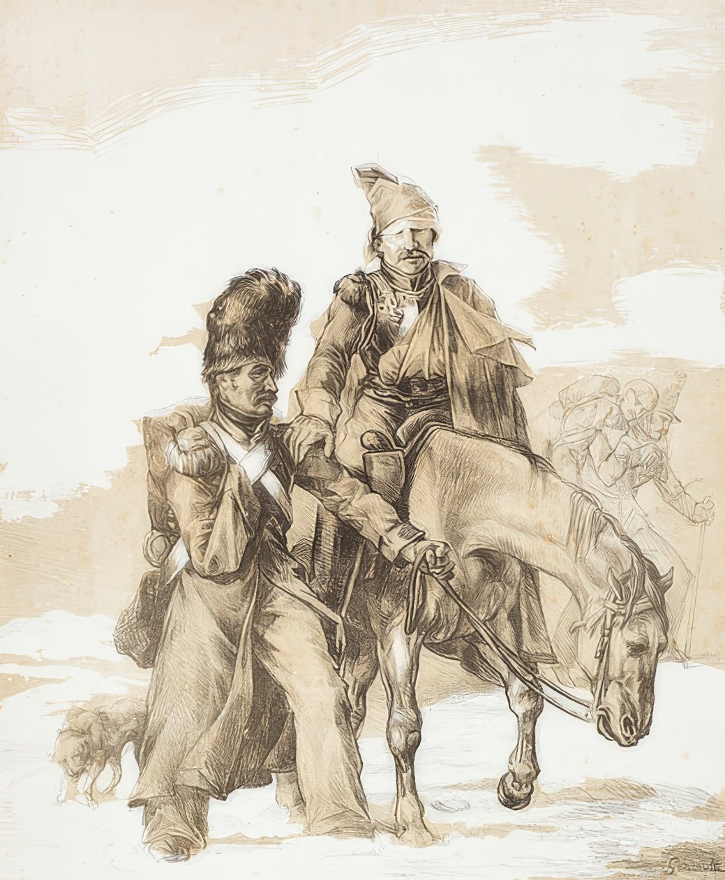 Návrat z Ruska (Retour de Russie). 1818 od Theodore Gericault