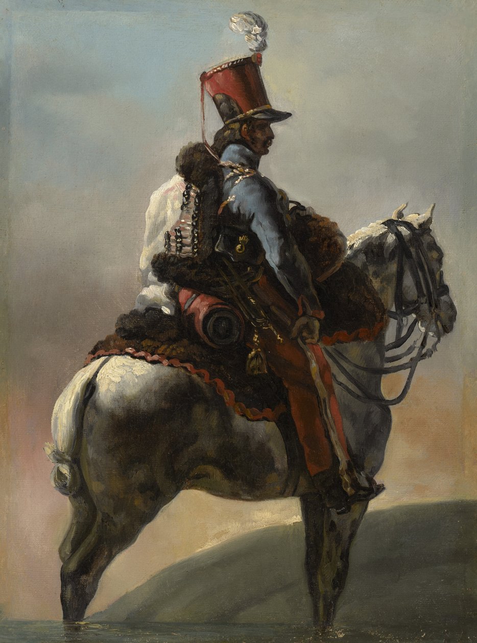Studie po "Tumpetu husarů", kolem 1815?-27 od Theodore Gericault