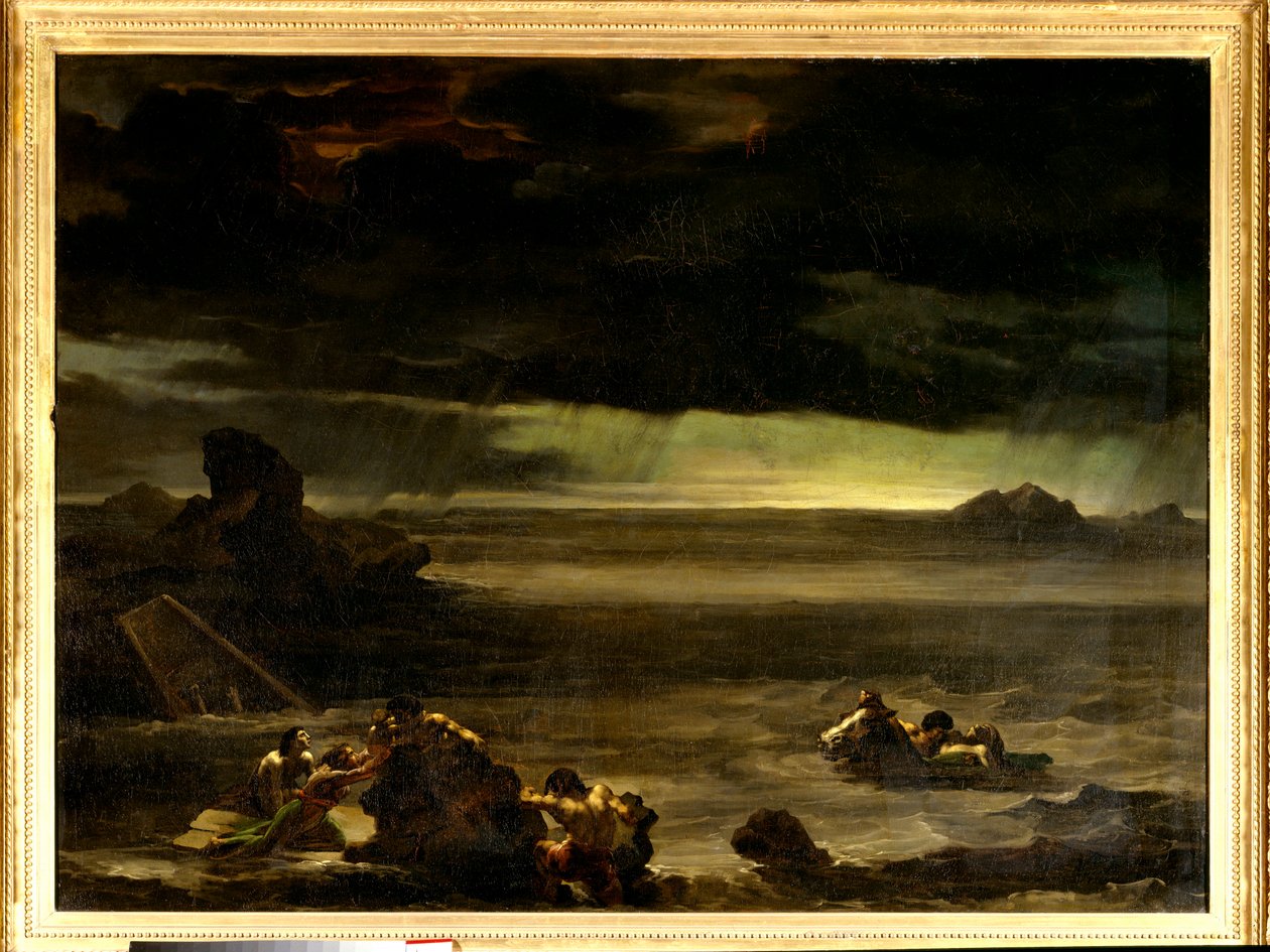 Potopa. Obraz Theodora Gericaulta (1791-1824) 19. století. Olej na plátně. Ztlumit. 0,97x1,3m. Paříž, muzeum Louvre od Theodore Gericault
