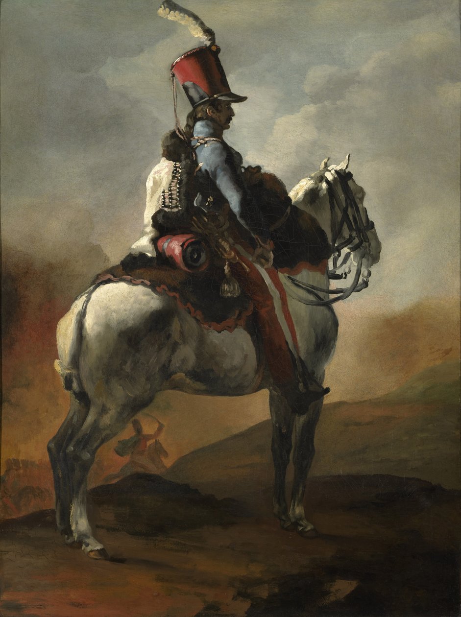 Trubač husarů, kolem 1815-20 od Theodore Gericault