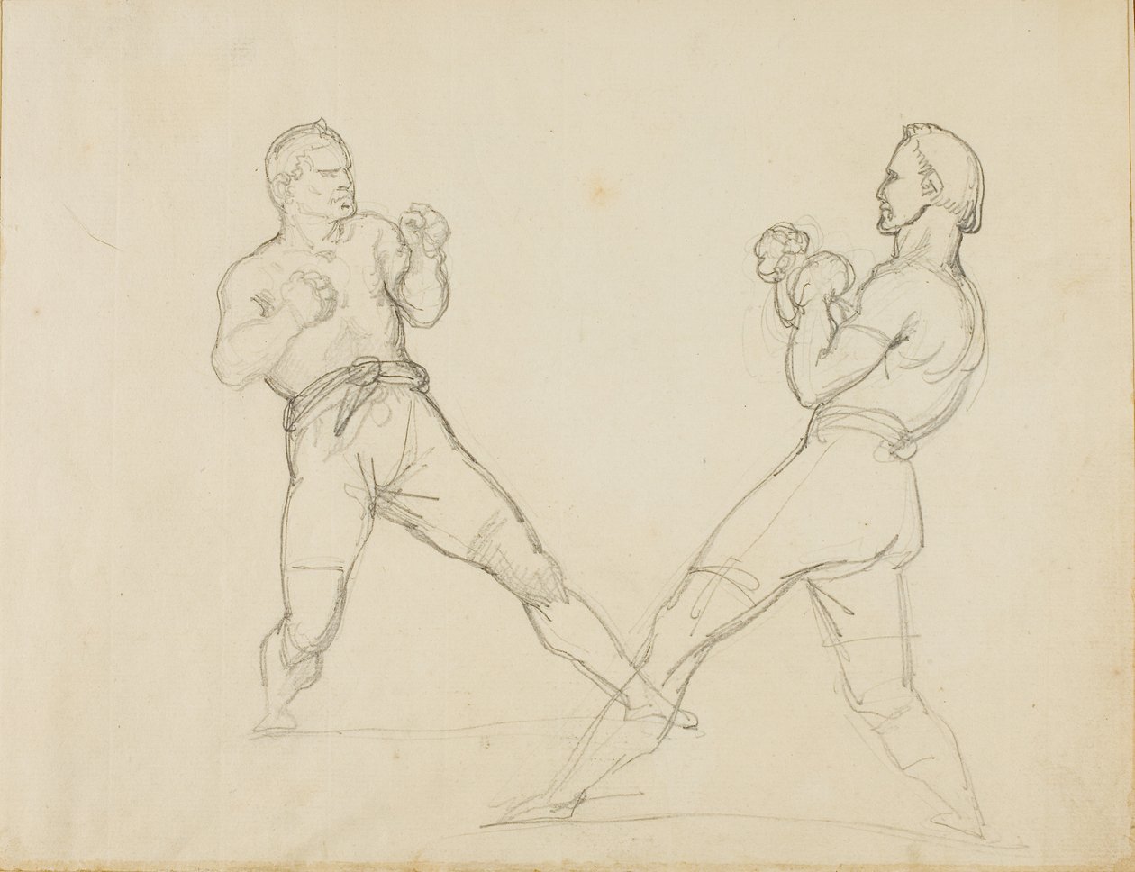 Dva boxeři při zápase od Theodore Gericault