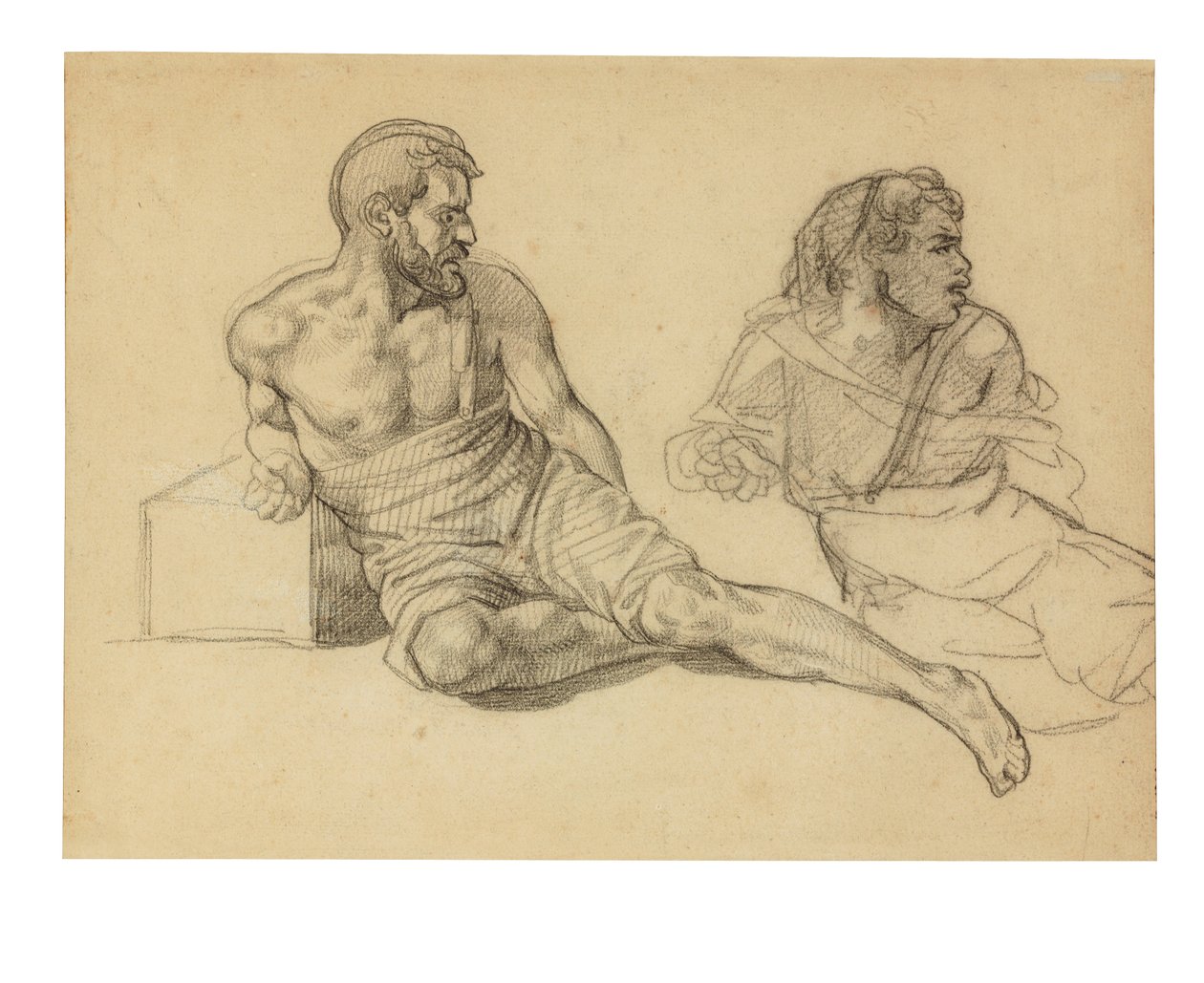 Dvě studie pro postavu sedící u paty stěžně od Theodore Gericault