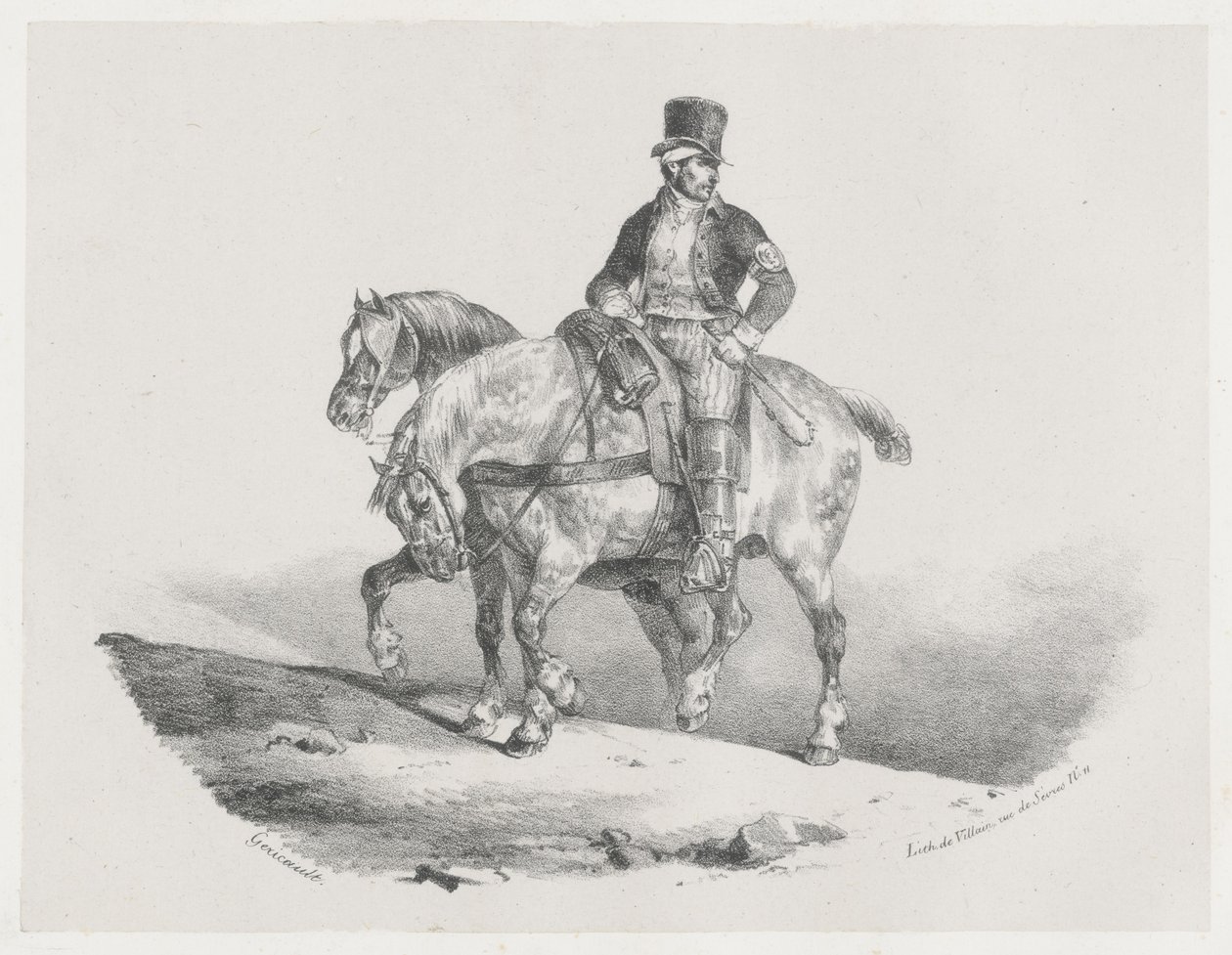 Postiljon aneb Dva zapřažení koně (A Postilion or The Two Harnessed Horses) od Theodore Gericault