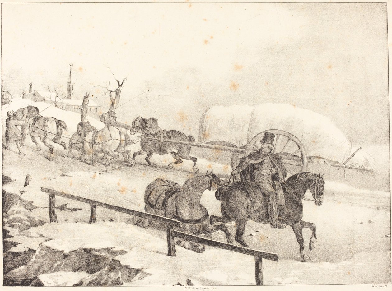 Wagoner šplhání do kopce od Theodore Gericault