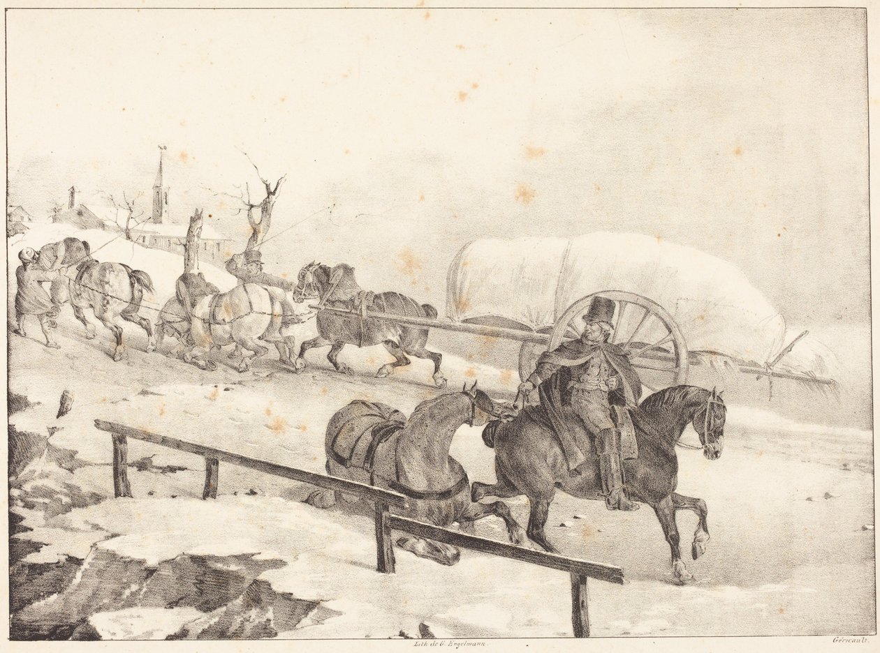 Wagoner stoupající do kopce (Nákladní vůz stoupající do kopce) od Theodore Gericault
