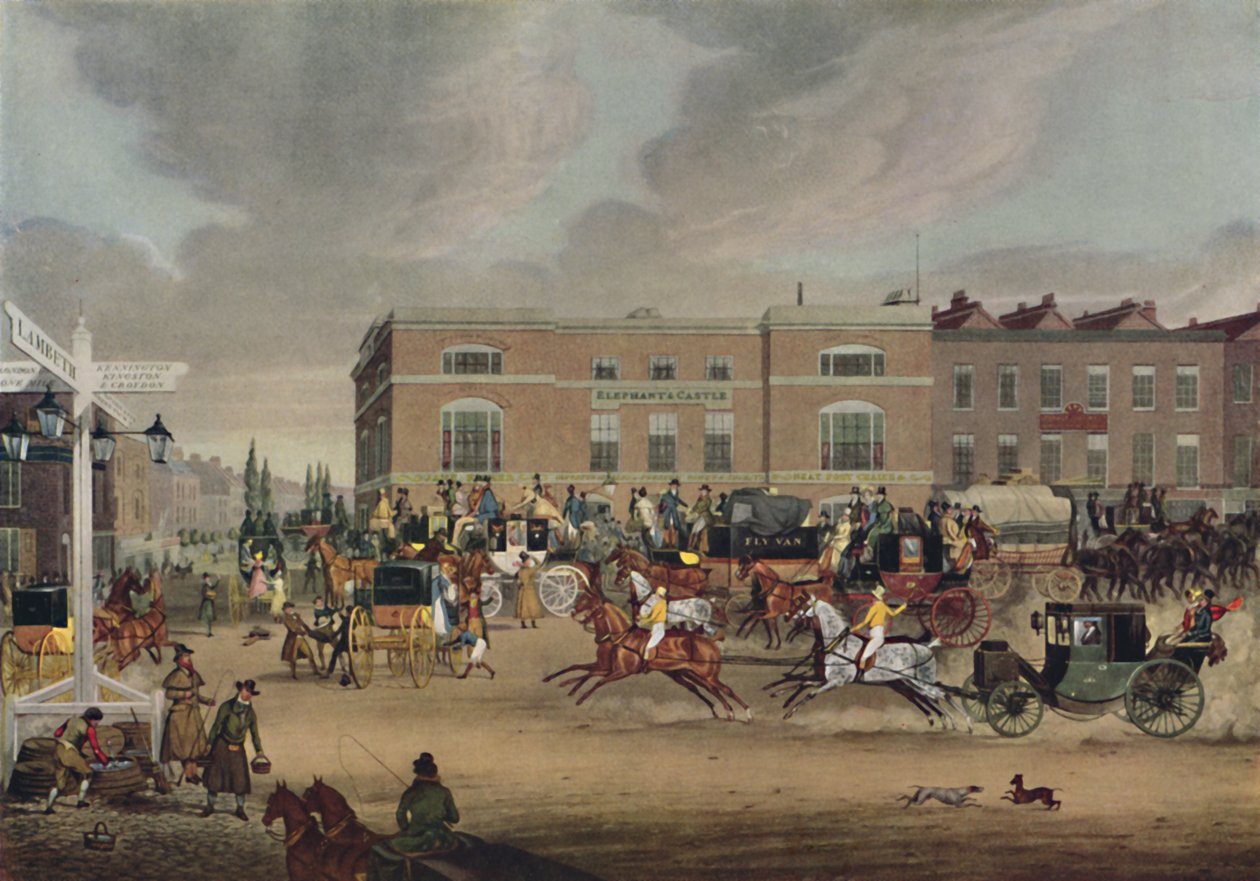 „Slon a hrad na Brighton Road“, 1826, 1920 od Theodore Henry Adolphus Fielding