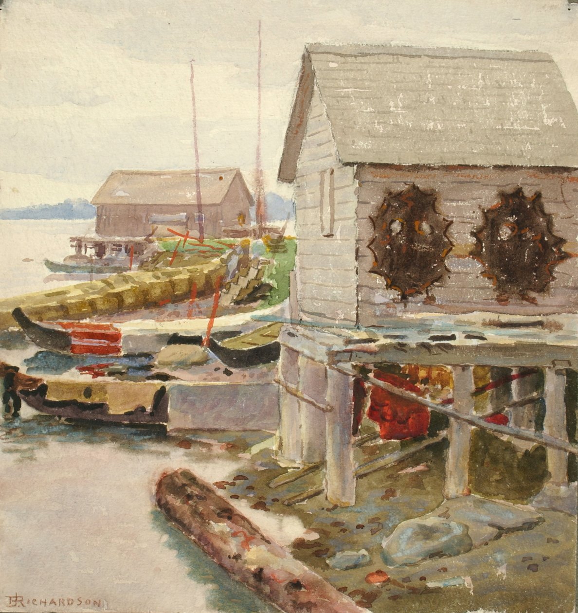 Sušení kůže, Sitka, ca. 1880-1914. od Theodore J. Richardson