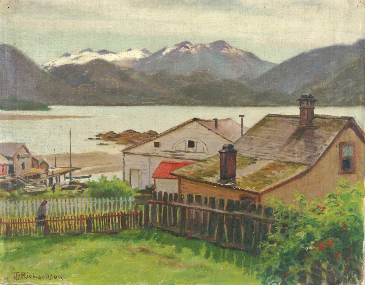 Ve Staré čtvrti, Sitka, 1900. od Theodore J. Richardson