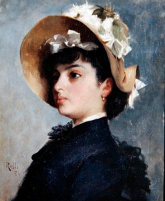 Portrét mladé dámy od Theodore Jacques Ralli