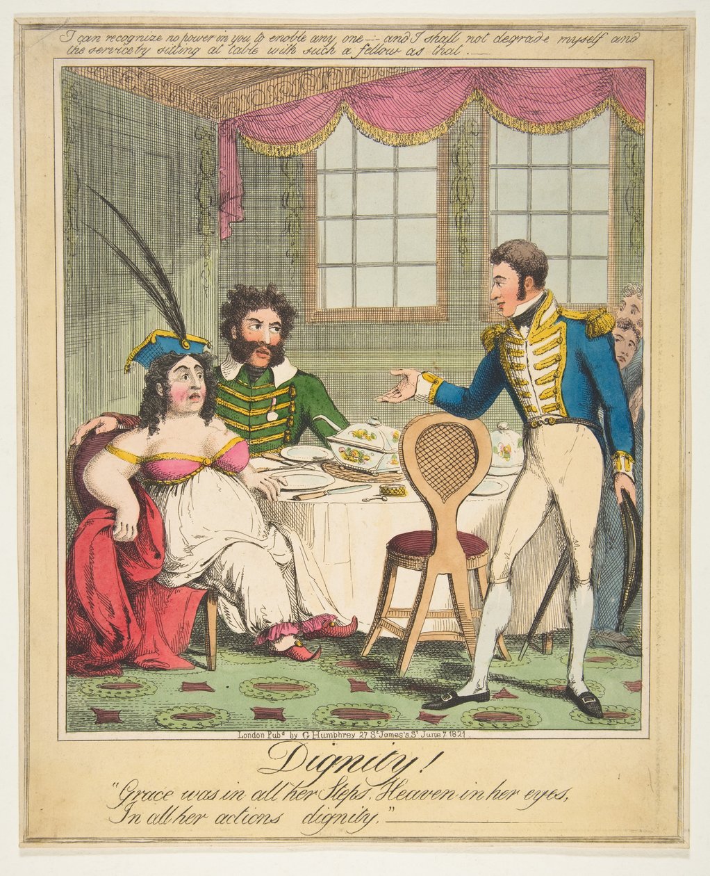 Důstojnost! - Grace byla na všech svých krocích. Nebe v jejích očích, ve všech jejích činech di..., 21. června 1821. od Theodore Lane