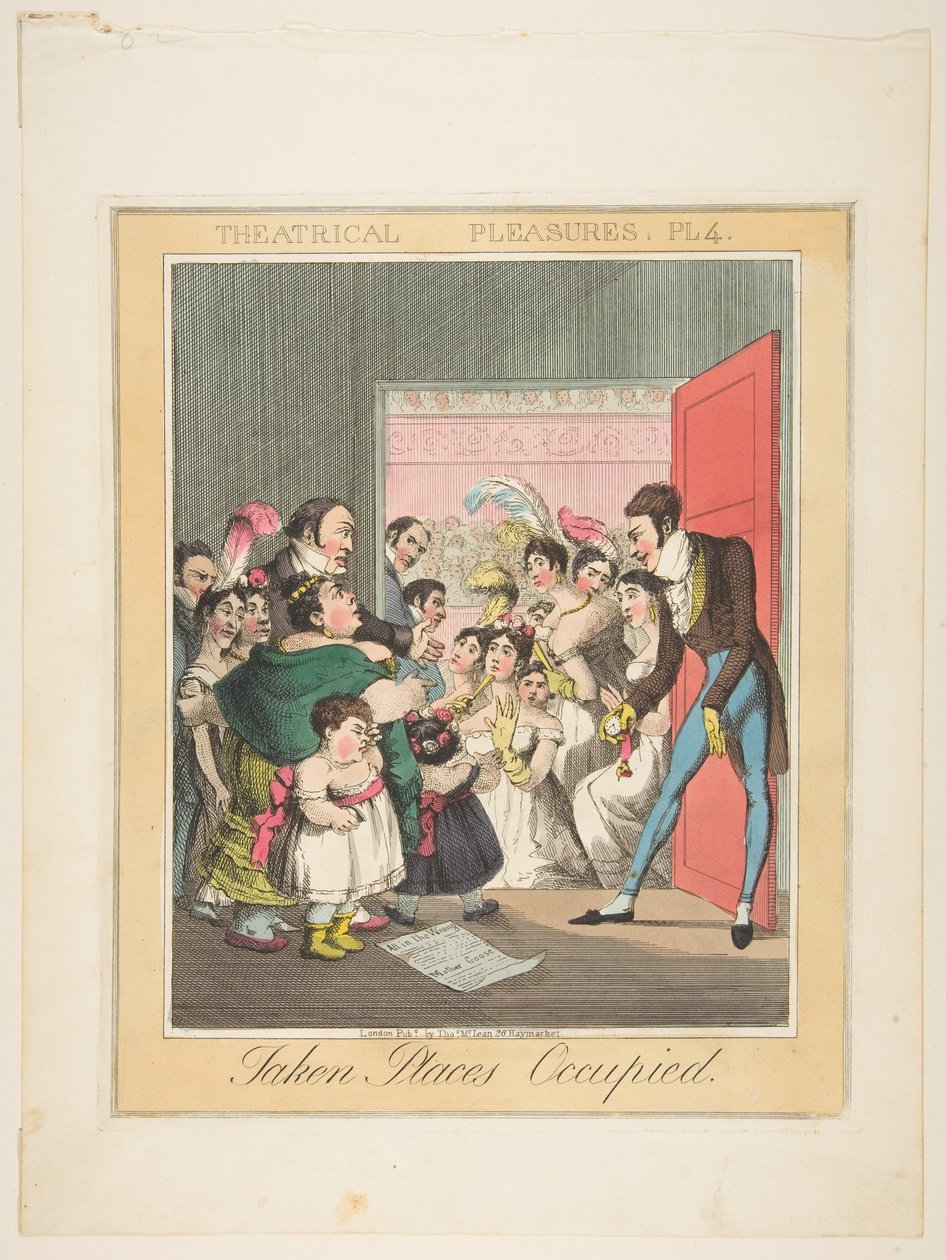 Divadelní potěšení, deska 4: Obsazená místa, ca. 1835. od Theodore Lane