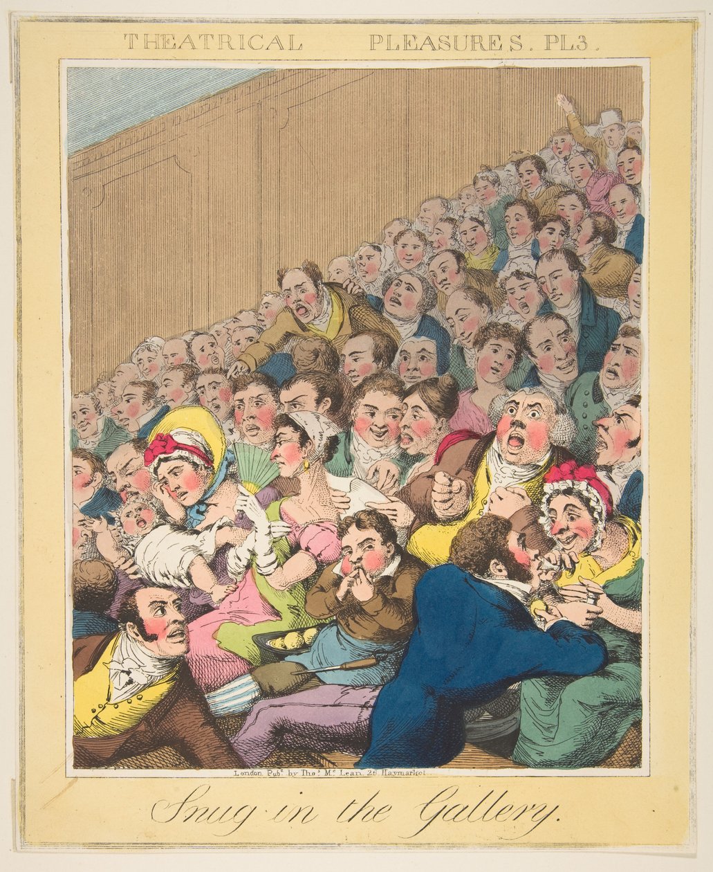 Divadelní potěšení, Útulný v galerii, deska 3, ca. 1835. od Theodore Lane