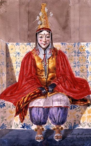 Svatební kostým, který nosí alžírská nevěsta po dobu osmi dnů obřadu od Theodore Leblanc