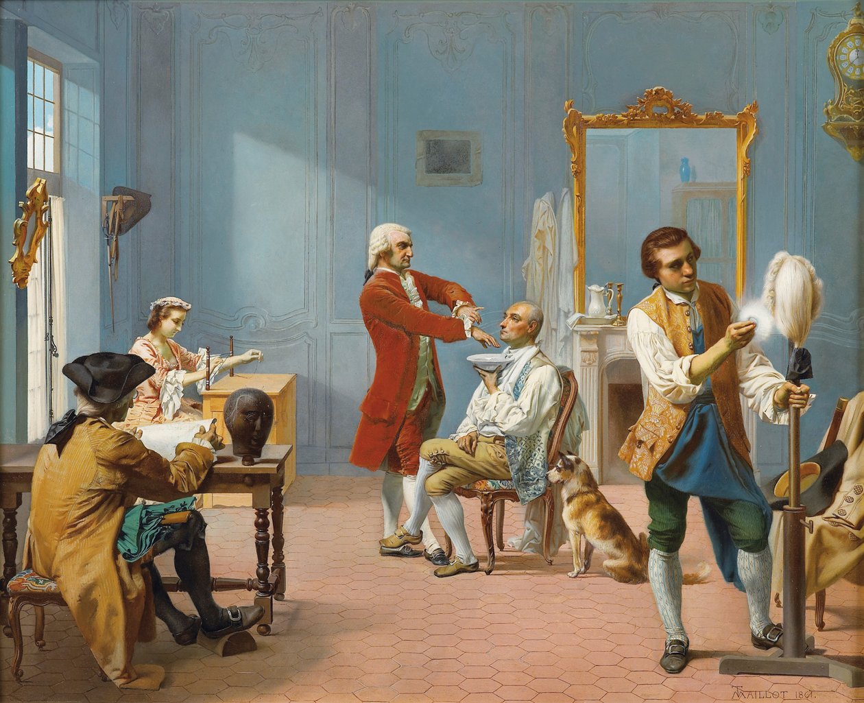 Ráno La toilette, 1861 od Theodore Pierre Nicolas Maillot