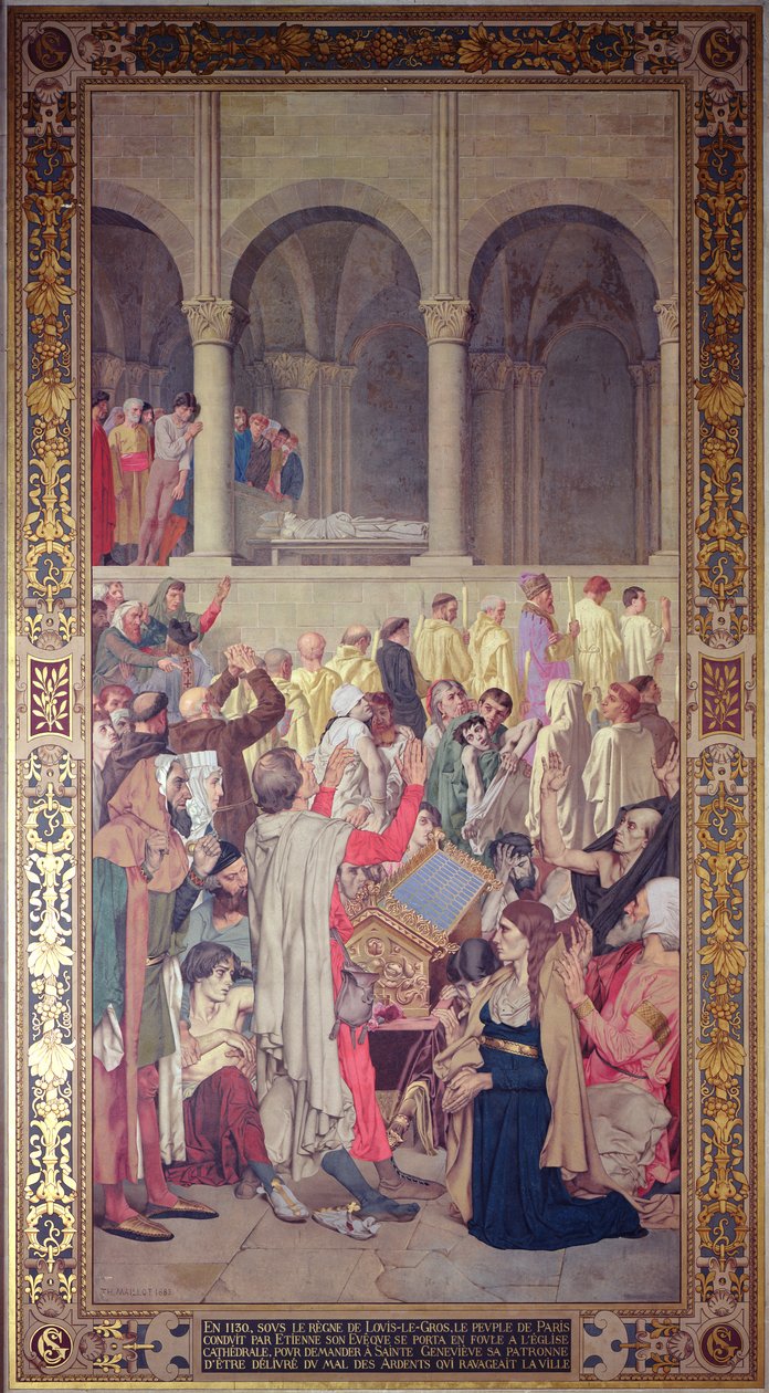 The Miracle of St. Genevieve, 1883 (nástěnná malba) od Theodore Pierre Nicolas Maillot