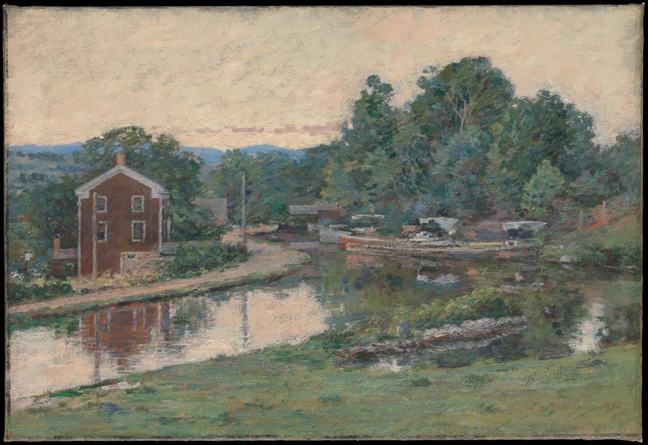 Večer u zdymadla, Napanoch, New York od Theodore Robinson