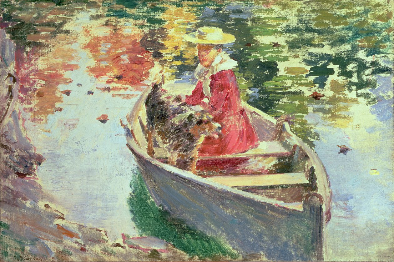 Slečna Motes a její pes Shep, 1893 od Theodore Robinson