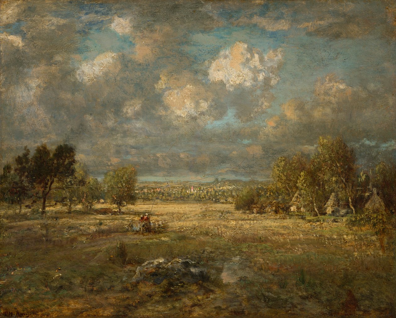Venkov v Pikardii od Theodore Rousseau