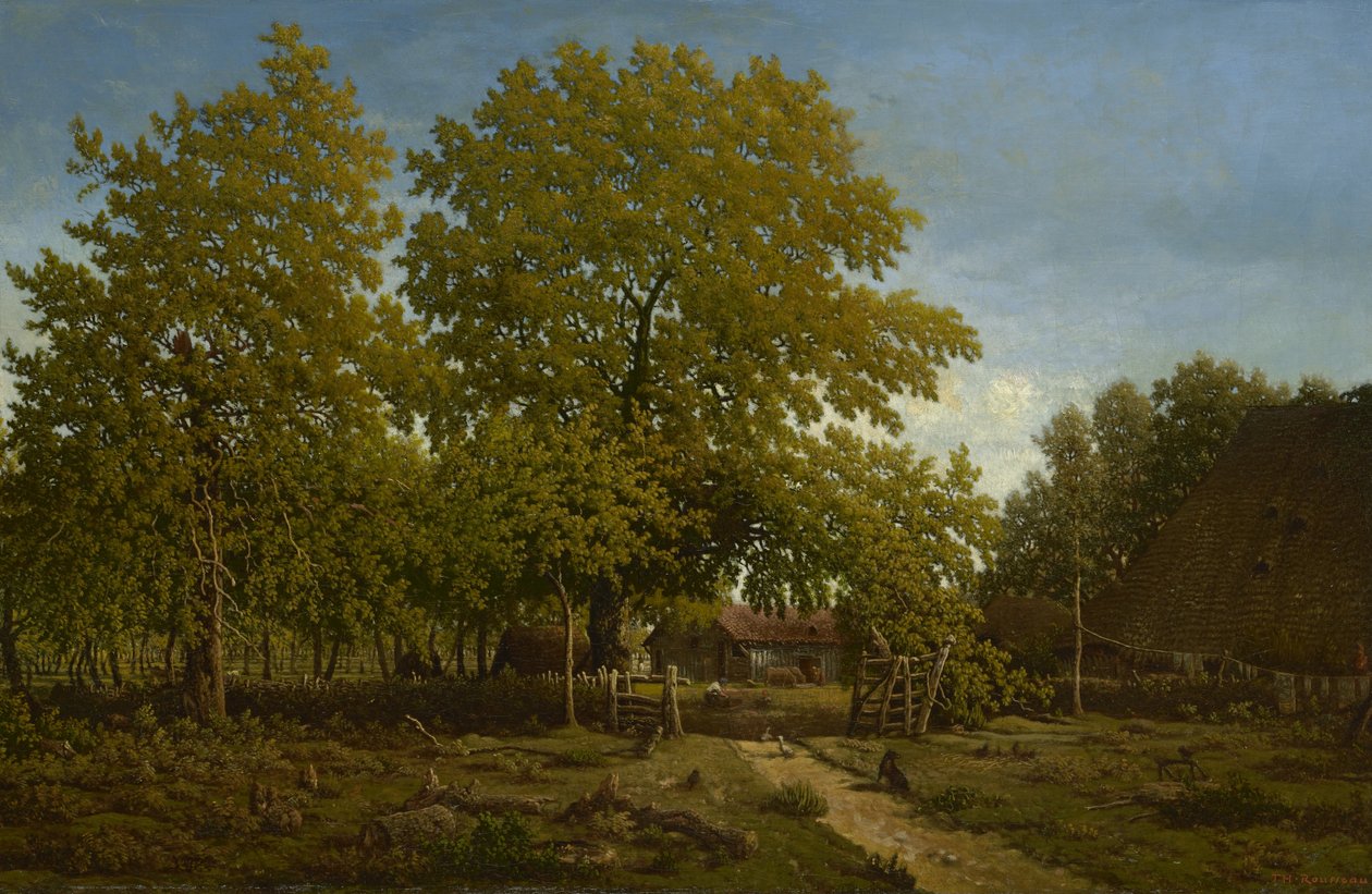 Statek v Landes, 1844-67 od Pierre Etienne Theodore Rousseau