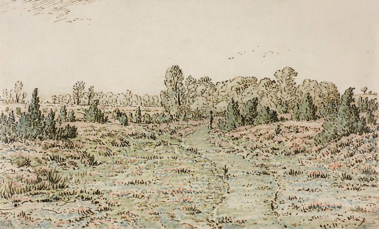 Stezka v Barbizonnières, 1864 od Pierre Etienne Theodore Rousseau
