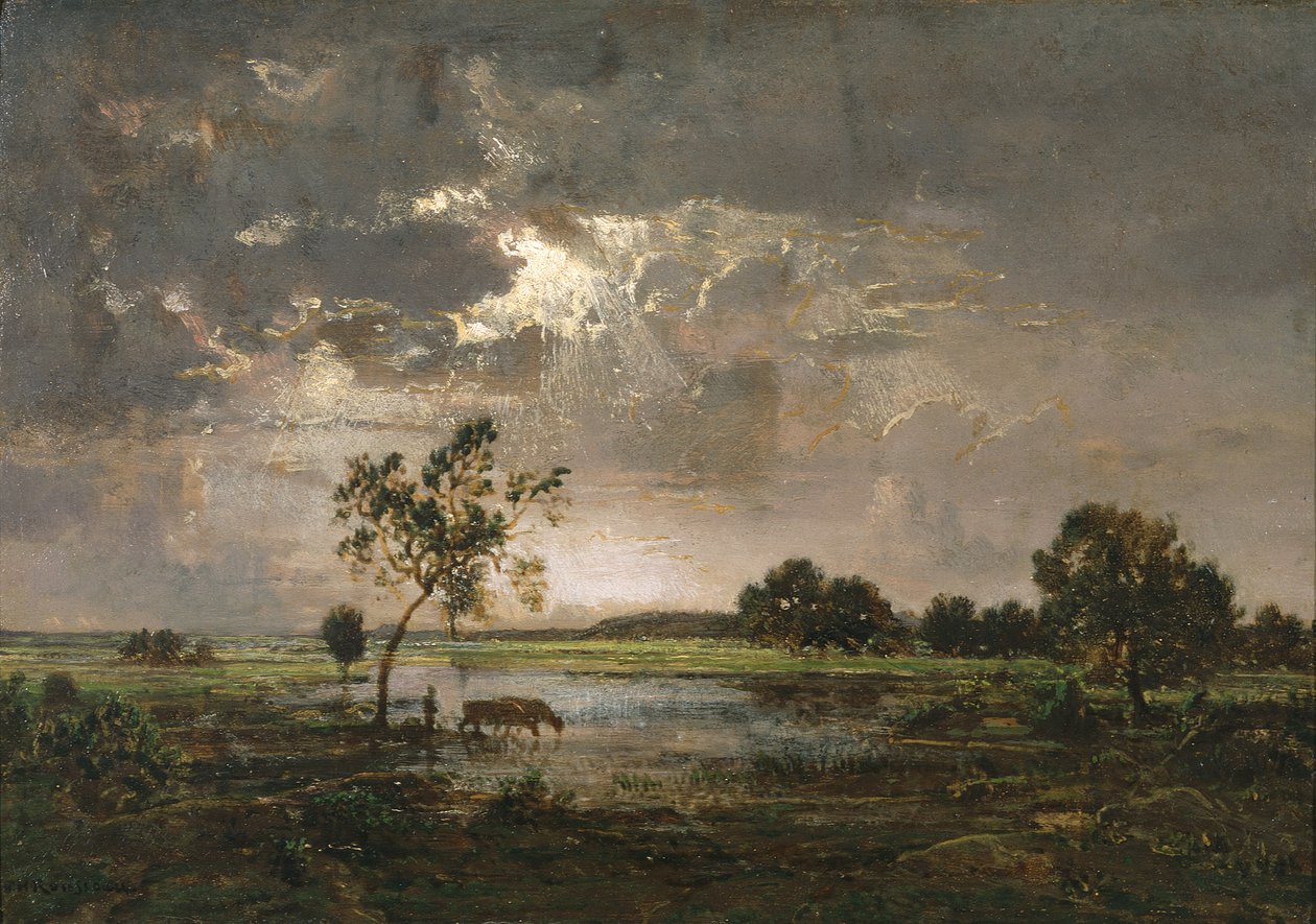 Krajina, asi 1842 (olej na desce) od Theodore Rousseau