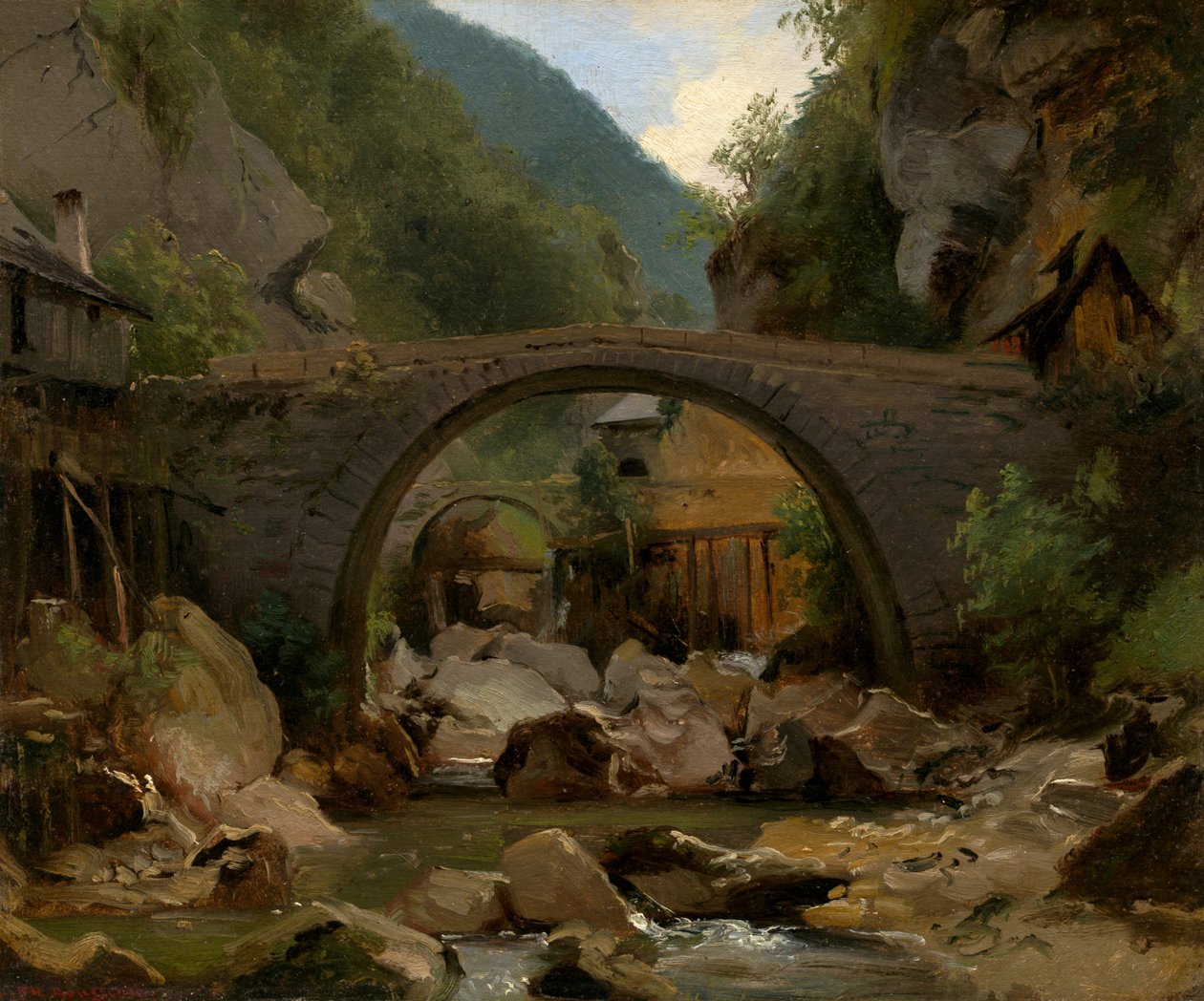 Horský potok v Auvergne od Theodore Rousseau
