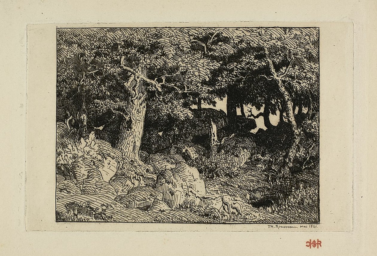 Rock Oaks od Theodore Rousseau