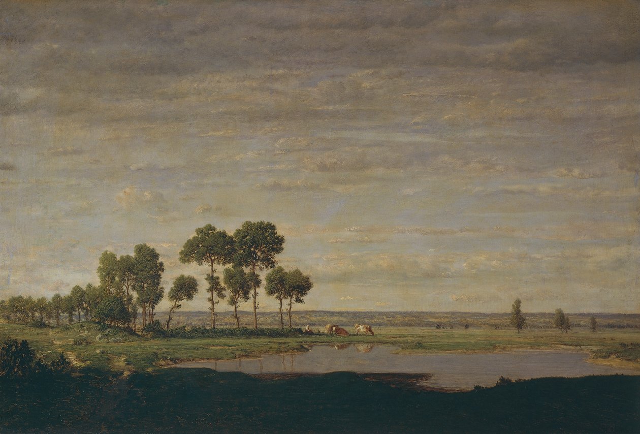 Jaro, rybník od Theodore Rousseau